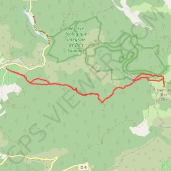 Dent de Rez depuis Vigier GPS track, route, trail