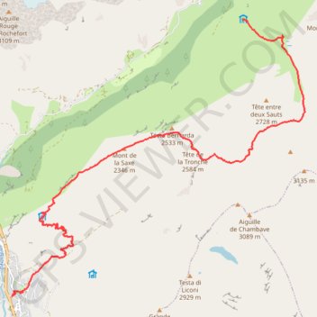 Courmayeur - Refuge Walter Bonatti (Tour du Mont Blanc) GPS track, route, trail