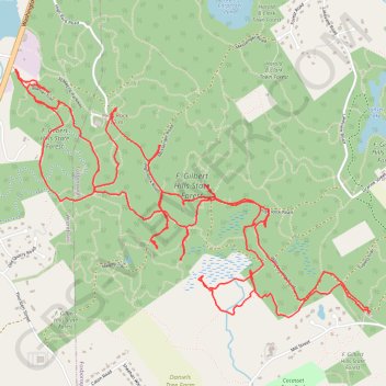 My Warner Trail hike in F. Gilbert Hills State Forest GPS track, route, trail