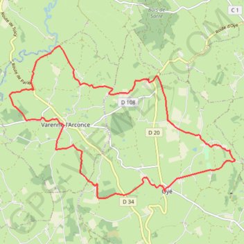 Brionnais - Oyé GPS track, route, trail