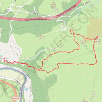 Le Calvaire de Biriatou GPS track, route, trail