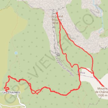 Rougon - Le Mourre de Chanier GPS track, route, trail