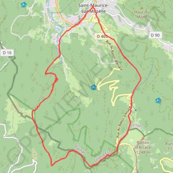 Le Ballon d'Alsace (Saint-Maurice-sur-Moselle) GPS track, route, trail