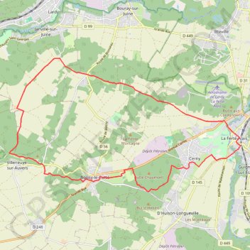 De Janville-sur-Juine à La Ferté-Alais GPS track, route, trail