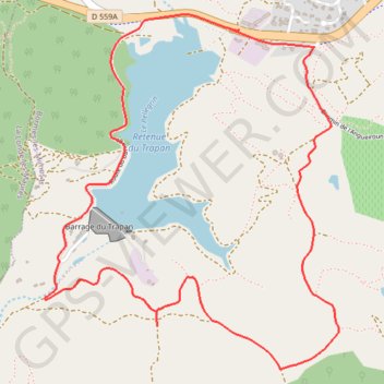 Le lac du Trapan - Bormes-les-Mimosas GPS track, route, trail