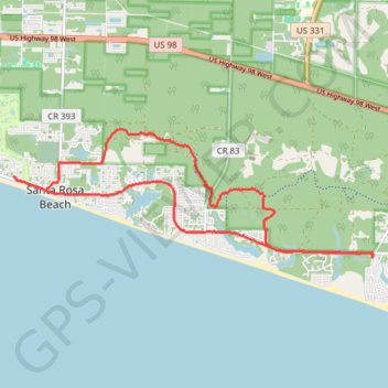 MTB Loop from Dune Allen Beach GPS track, route, trail