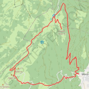 Montricher (21.5km) GPS track, route, trail