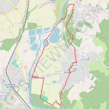 Randonnee-L ile de Mirefleurs Mirefleurs -2- GPS track, route, trail