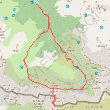 Pic des trois comtes GPS track, route, trail