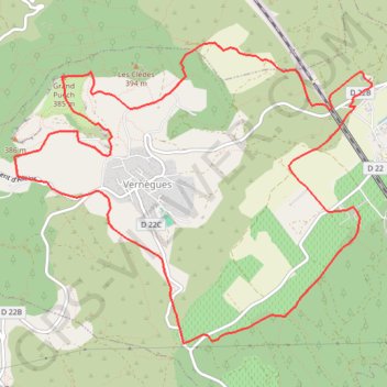 Le Vieux Vernègues GPS track, route, trail