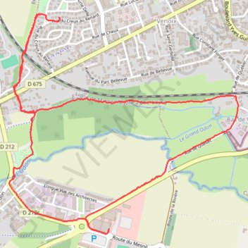 Le Mesnil de louvigny GPS track, route, trail