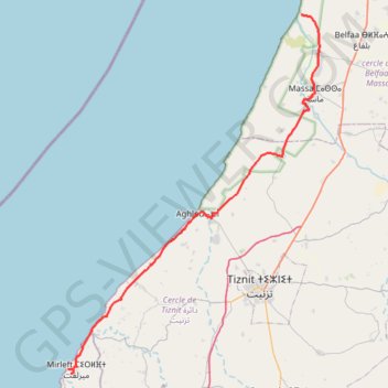 Sidi R'Bat - Mirleft GPS track, route, trail