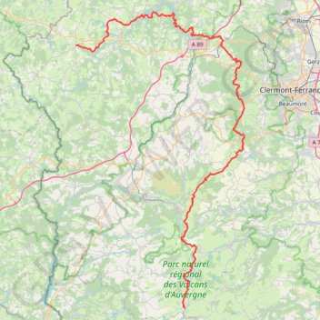 GR 4 : De Condat-en-Combraille à Egliseneuve-d'Entraigues (Puy-de-Dôme) GPS track, route, trail