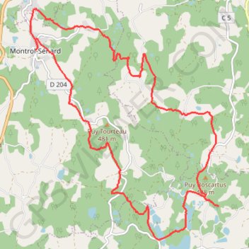 Espace VTT-FFC des Monts de Blond - Circuit N° 16 : Le Bois d'Arthur - 36170 - UtagawaVTT.com GPS track, route, trail