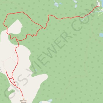 Maligne Lake - Bald Hills GPS track, route, trail