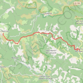 Barre-des-Cévennes - Saint-Germain-de-Calberte GPS track, route, trail