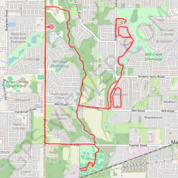 13 Mile Bike, Madison, AL GPS track, route, trail
