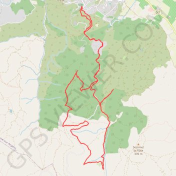 Roquebrune - La Flûte GPS track, route, trail
