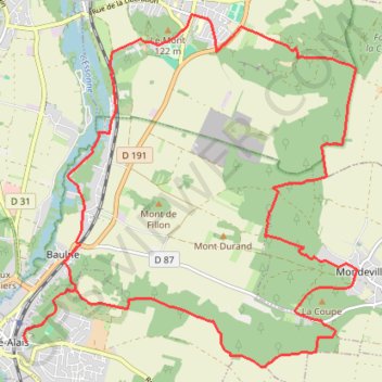 L'Essonne de la Ferté-Alais par les bois de Baulne GPS track, route, trail