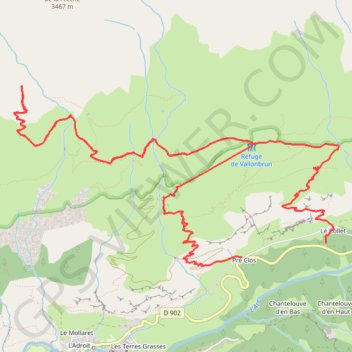 Bessans - La Pierre aux Pieds GPS track, route, trail