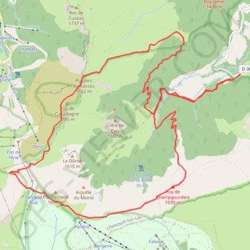 Chaudefour GPS track, route, trail
