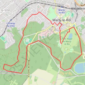 Parc de Marly GPS track, route, trail