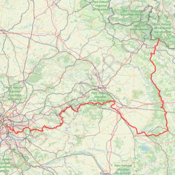 GR14 Sentier des Ardennes (2020) GPS track, route, trail