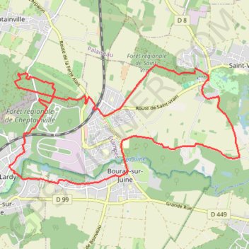 Saint-Vrain Bouray-sur-Juine GPS track, route, trail