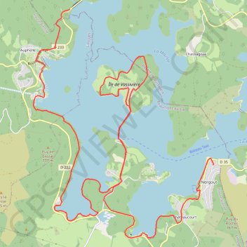 Nergout - Barrage de Vassivière GPS track, route, trail