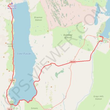 Lake Tekapo - Lake Pukaki - Glenntanner GPS track, route, trail