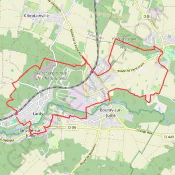 Lardy boucle Saint Vrain GPS track, route, trail