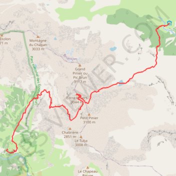 Traversée Prapic-Dormillousse GPS track, route, trail