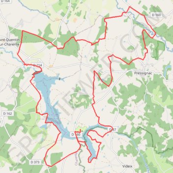 Barage de Lavaud 33 kms GPS track, route, trail