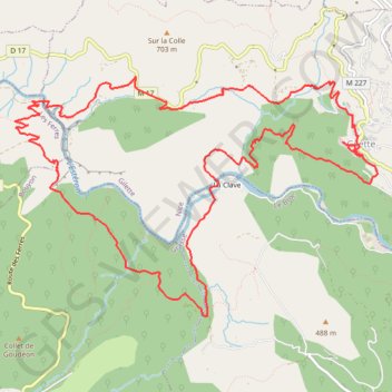 Les gorges de l'Estéron GPS track, route, trail