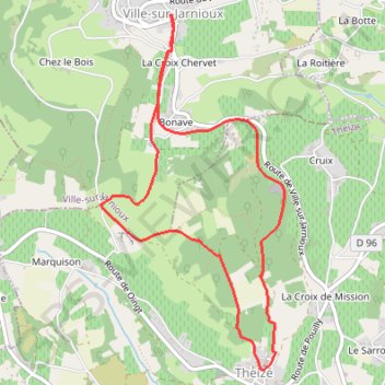 Les Pierres Dorées GPS track, route, trail