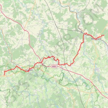 Sentier Fontenay - Vézelay GPS track, route, trail