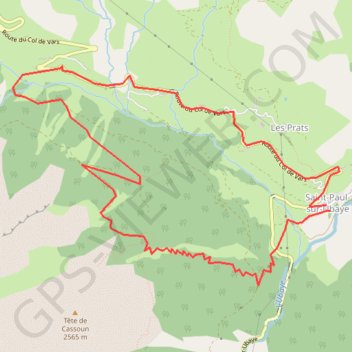 Batterie de Vallon Claous GPS track, route, trail