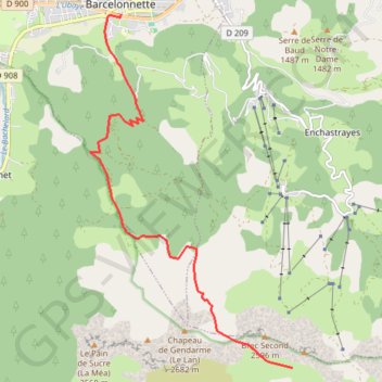 Le Lan ou Chapeau de Gendarme GPS track, route, trail