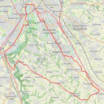 Castanet Lacroix Falgarde Castanet GPS track, route, trail