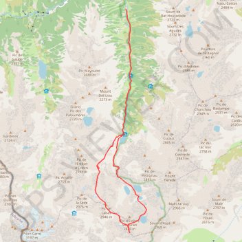 Pic de Labas par Estom-Soubiran GPS track, route, trail