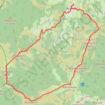 Ekaitza, Mendi-Eder circular desde Arantza GPS track, route, trail