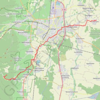 Fortschwihr - Guebrschwihr GPS track, route, trail