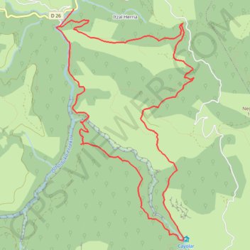 Gorge d'Olhadubi par la passerelle d'Holzarte GPS track, route, trail