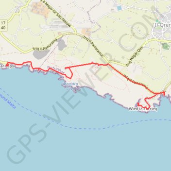 MS-1 Blue grotto-Ghar-Lapsi_6 km GPS track, route, trail