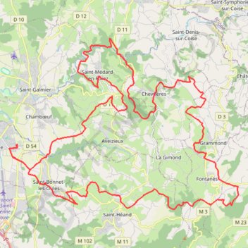 Par Monts et par Veauche - Veauche GPS track, route, trail