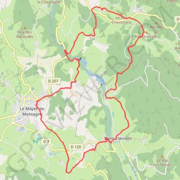 Le Mayet de montagne GPS track, route, trail