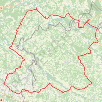 Hontanx, Labastide, Cazaubon, Panjas GPS track, route, trail