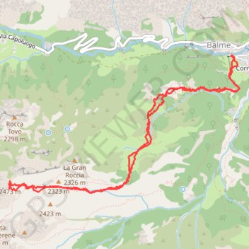 Punta Giasset GPS track, route, trail