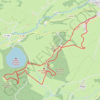 Besse Puy Montchal Lac Pavin GPS track, route, trail