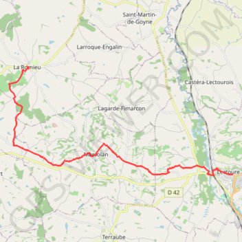 Lectoure-La-Romieu GPS track, route, trail